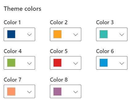 Power BI Design Theme Colors