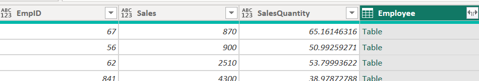 left outer join Power BI step 2