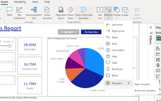 Bookmark Navigator PowerBI step 1