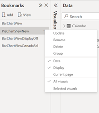 Current page property difference in PowerBI before