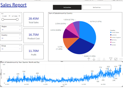 Updating bookmarks in PowerBI step 1