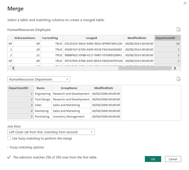 basic merge in Power BI step 5