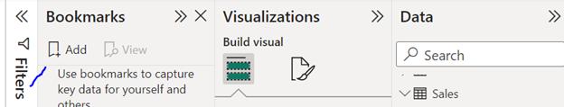 creating a bookmark in PowerBI step 4