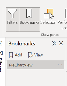 creating a bookmark in PowerBI step 5