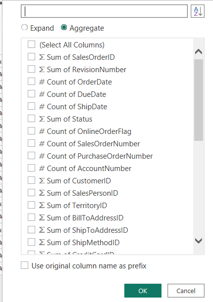 merge with aggregate in Power BI step 4