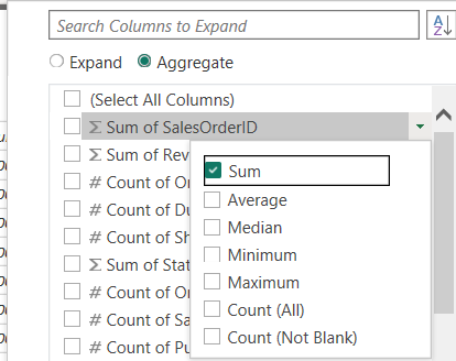 merge with aggregate in Power BI step 5