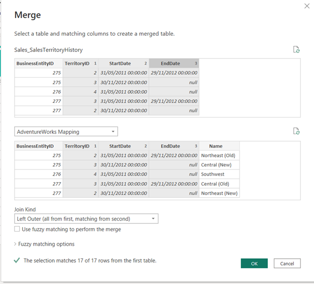 merging multiple columns in Power BI step 3