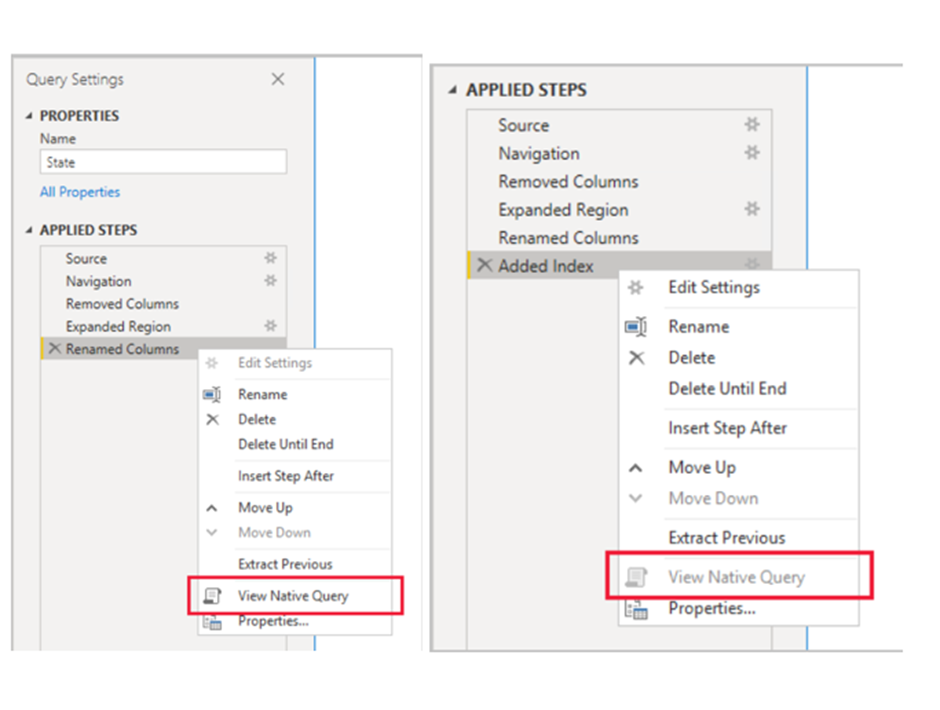Power query - view native query