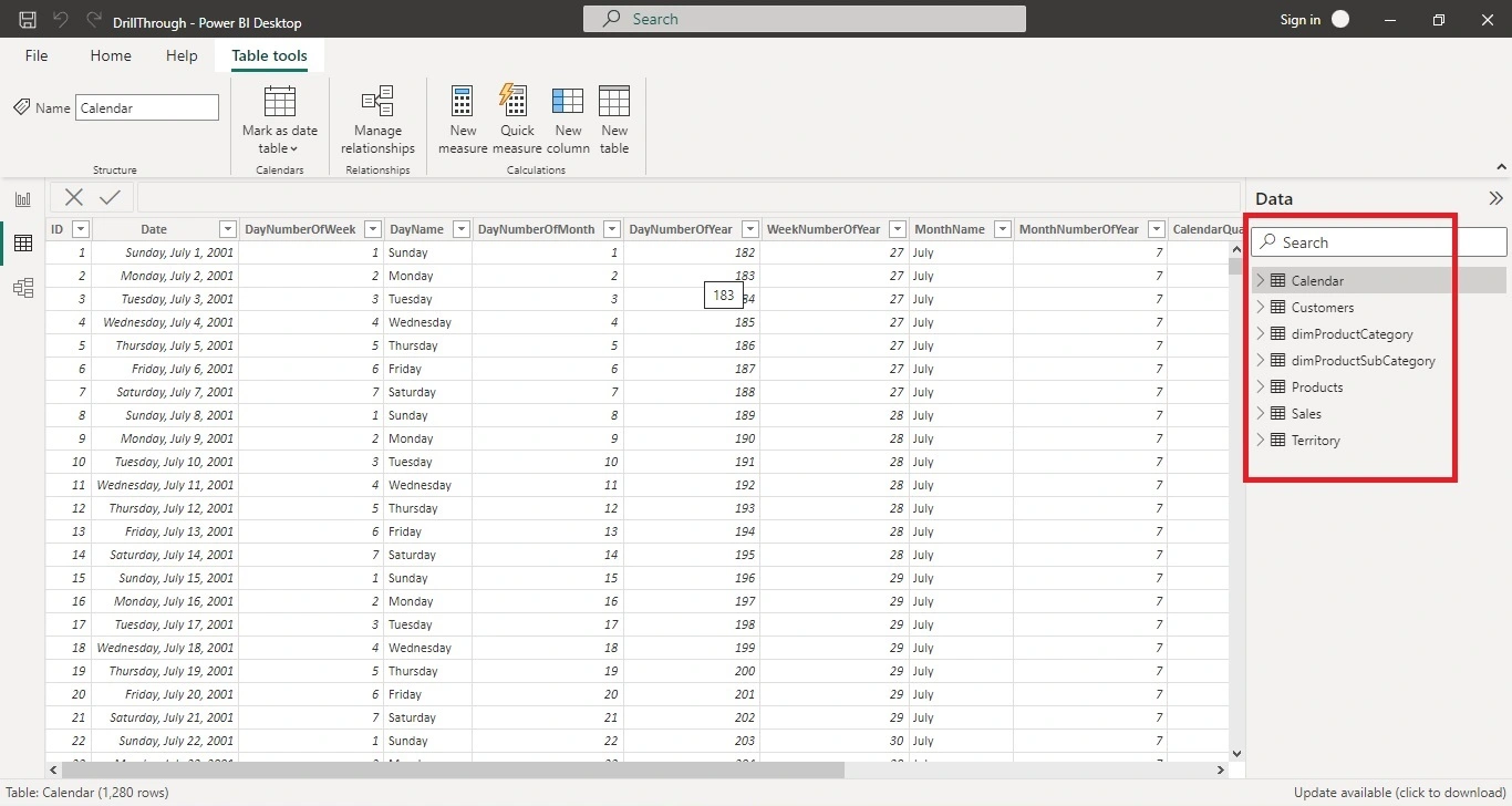 Power BI - Hide Column with no data