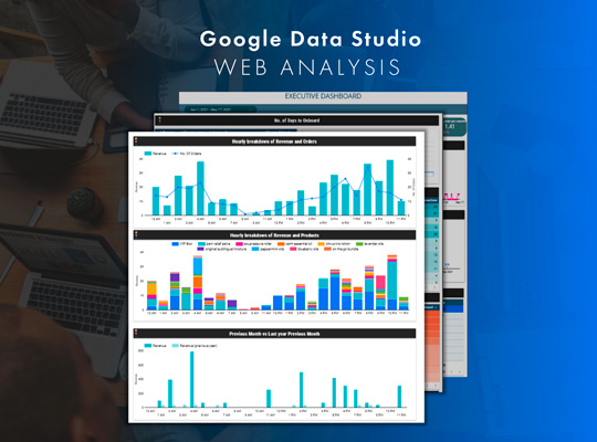 Google data studio web analysis dashboard