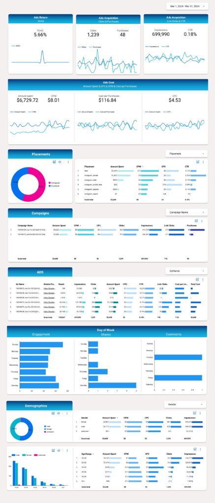 Looker Studio dashboard