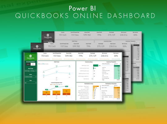 QuickBooks Online Power BI dashboard