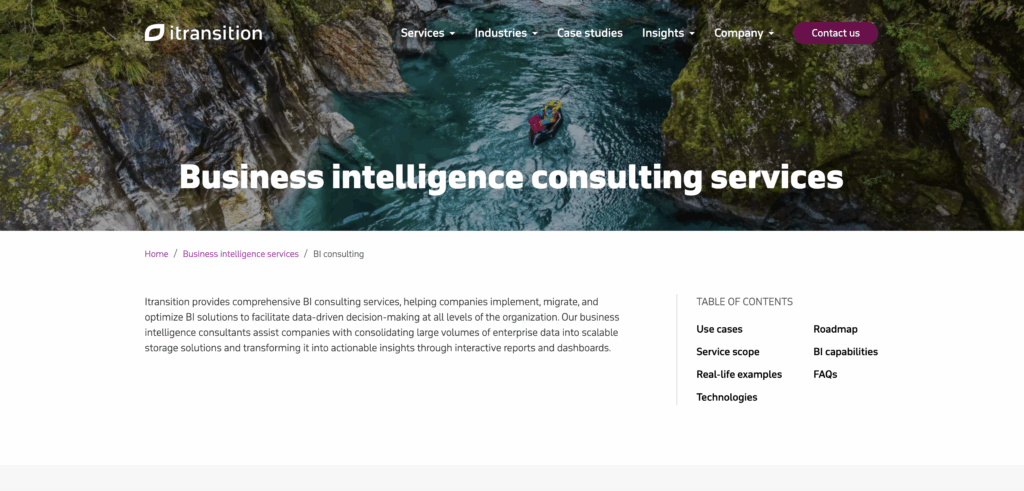 Itransition home page