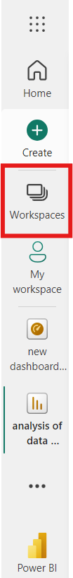 Ícone de espaços de trabalho do serviço do Power BI
