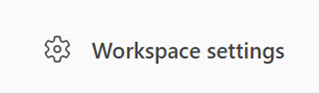 Botão Configurações do Espaço de Trabalho do Power BI