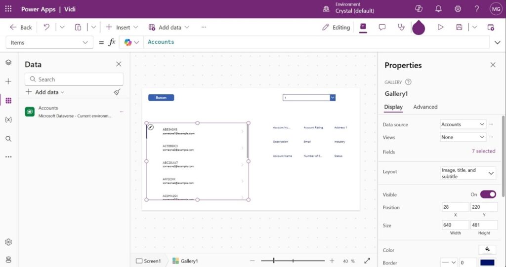 Power apps Gallery