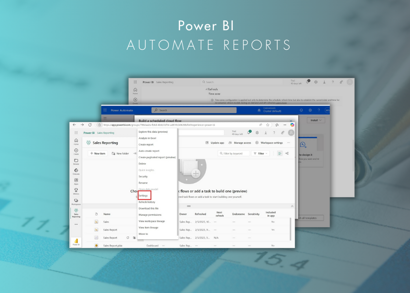 Power bi automate reports