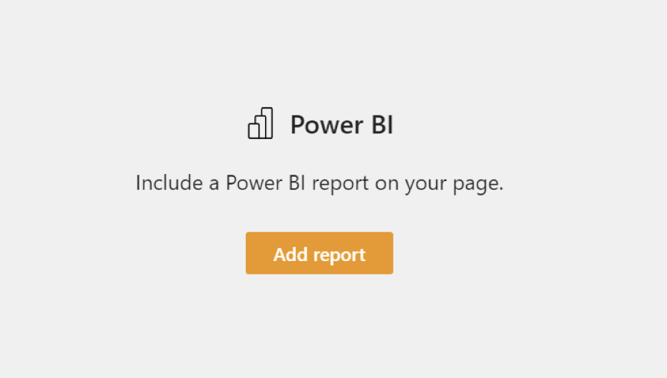 Add Power BI report