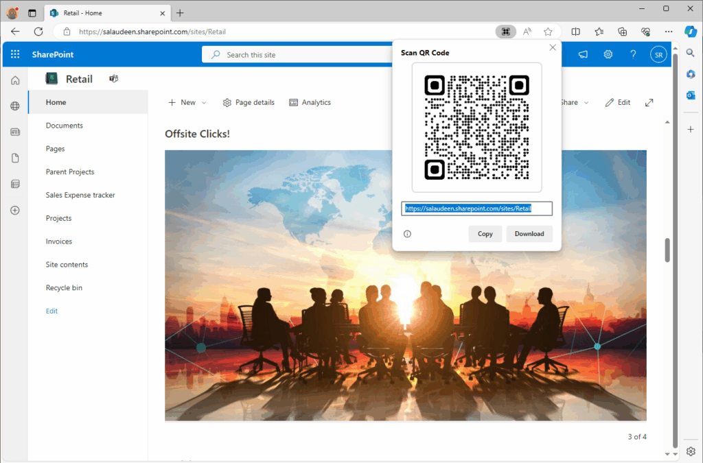 QR code sharepoint doc