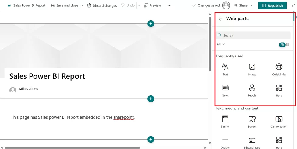 Report in sharepoint