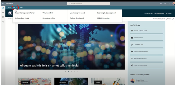 HR Onboarding Sharepoint doc