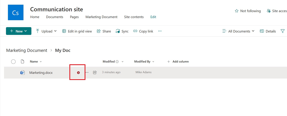Document site