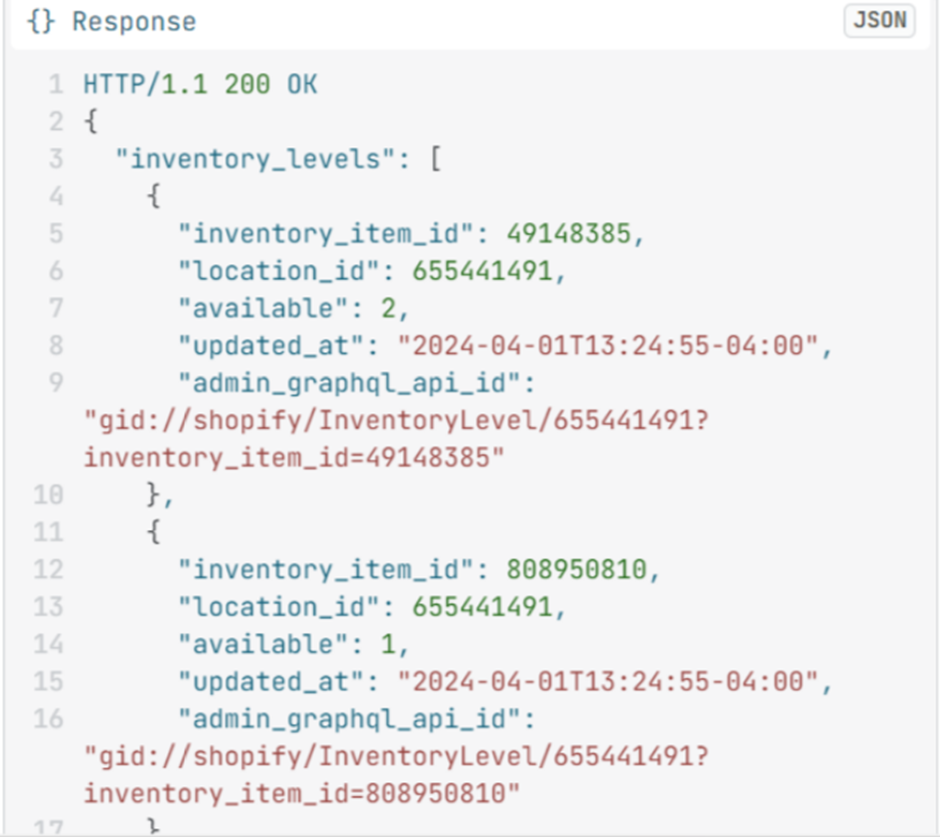Example of a JSON File