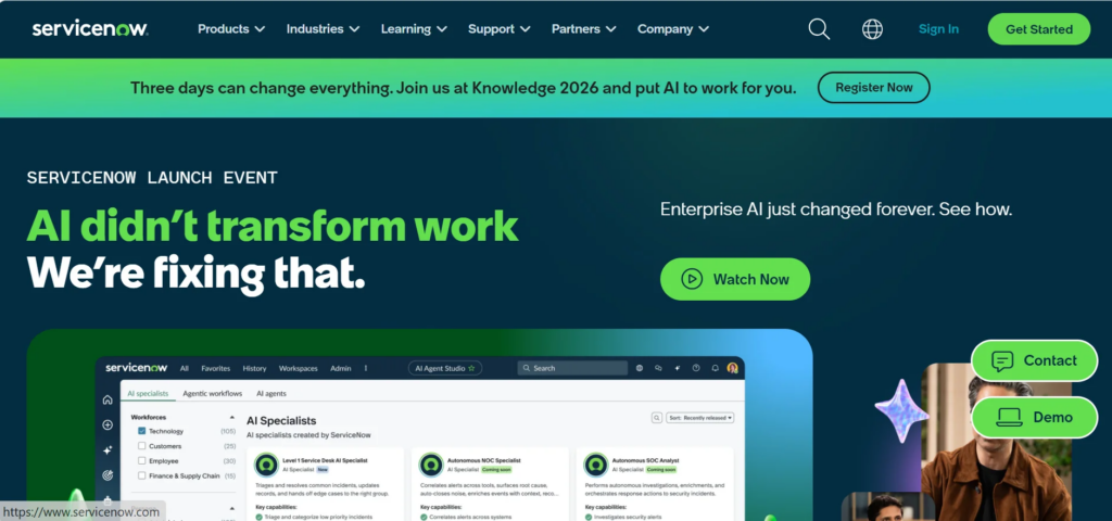 ServiceNow - Best RPA Companies