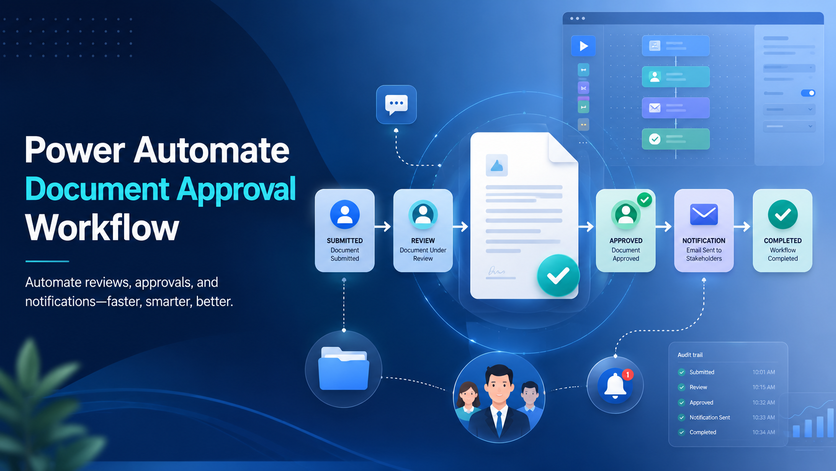 Power atuomate document approval Workflow