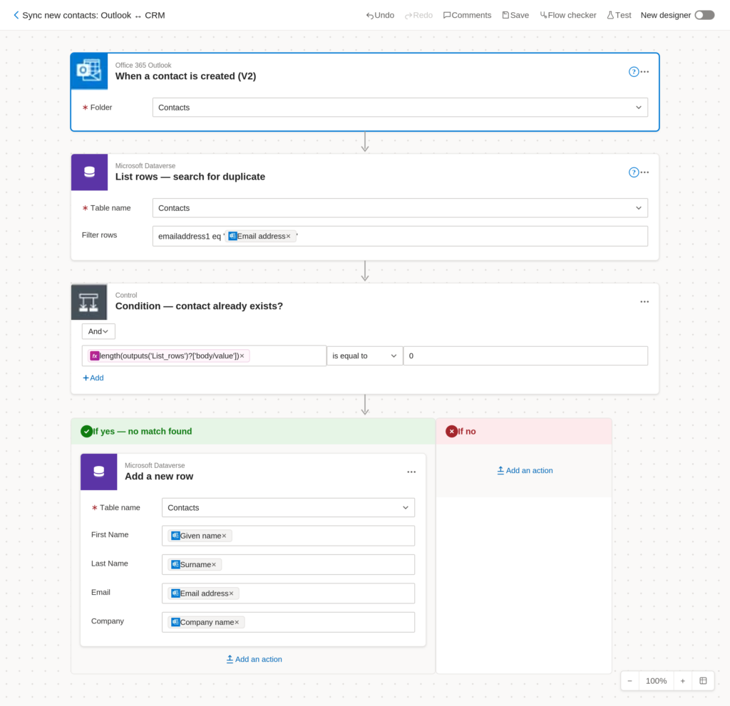 Sync New Contacts Between Outlook and a CRM