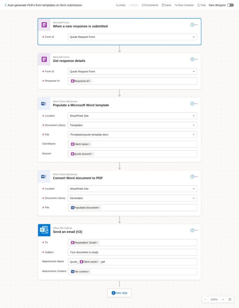 Auto-Generate PDFs from Templates on Form Submission