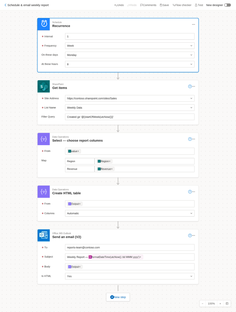 Schedule and Email a Weekly Report Automatically