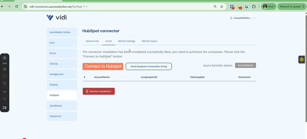 refresh - connect HubSpot to Power BI