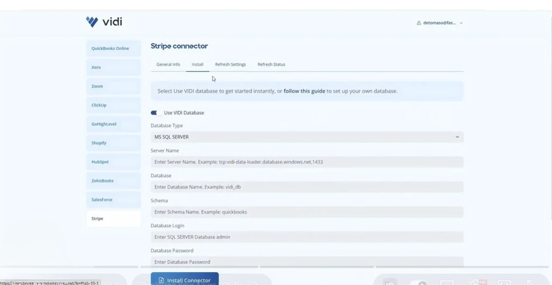 Select database
