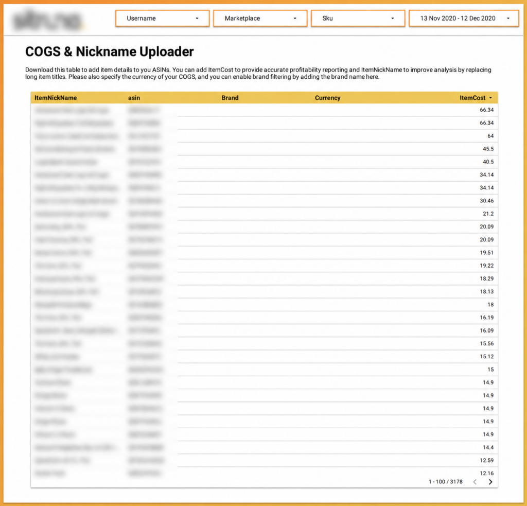 Cost of Goods and Profitability Setup