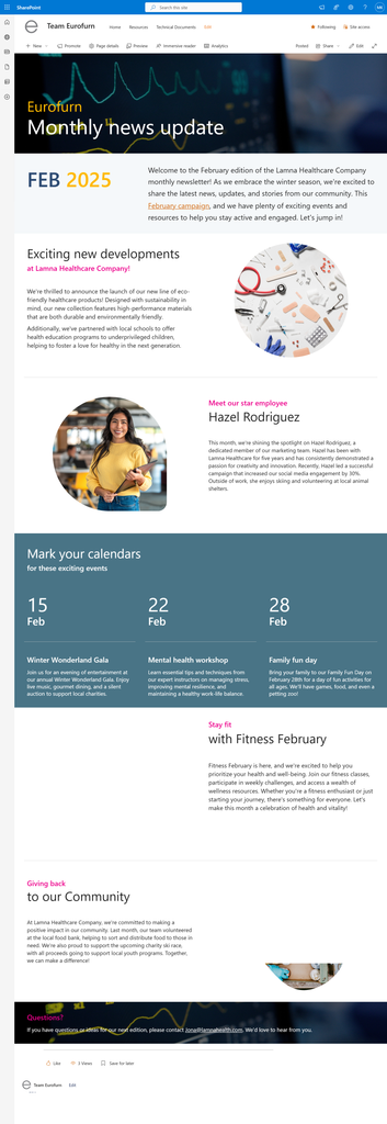 A SharePoint Intranet News Page
