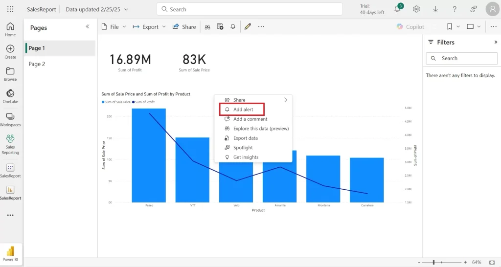 Scheduled reporting and alerts